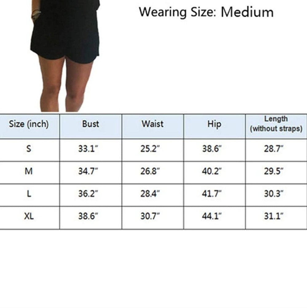 Womens Loose V Neck Spaghetti Strap Short Jumpsuit Romper - Picture 8 of 8